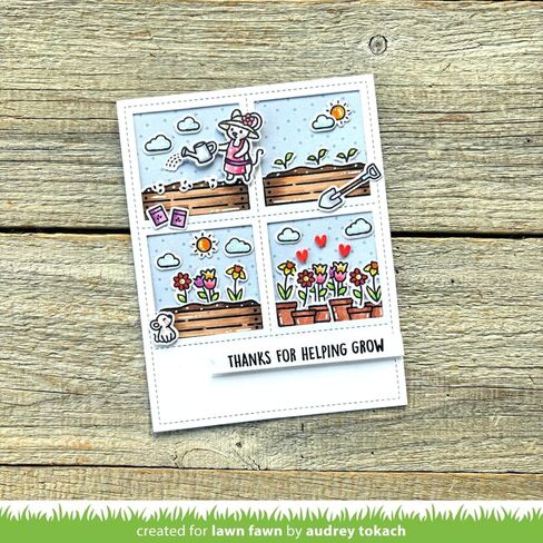 Lawn Fawn LF3364 Garden Mouse 3X4 Clear Stamp Set in Saudi Arabia