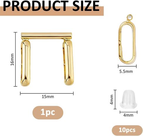 SUPERFINDINGS 1PC Alloy Brooch to Necklace Converter Pin to Pendant Converter Brooch Pendant Converters with 10PCS Ear Nuts Jewelry Converters for Changing Brooches Pins to Choker Necklace in Saudi Arabia