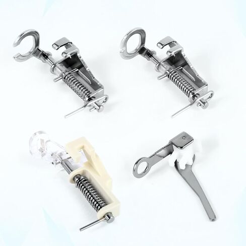 4-Piece Large Metal Darning/Free Motion Presser Foot Set for Singer Brother Janome and More Sewing Machines, Includes Close Toe& Open Toe& Quilting Foot& Embroidery Foot for Sewing Machine Accessories in Saudi Arabia