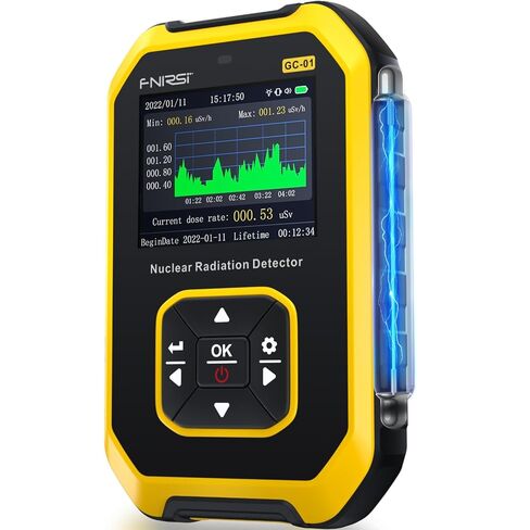 كاشف الإشعاع النووي في Geiger GC-01 ، كاشف الإشعاع النووي ، مقياس الإشعاع مع شاشة LCD ، مقياس مراقب الإشعاع القابل للإشعاع المحمولة المحمولة ، 5 وحدات جرعة ، 0.0μSV-500MSV in Saudi Arabia