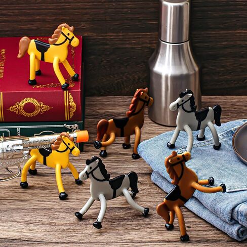 Meooeck Horse Party Favors Bendable Cowboy Decorations Horse Toy Figurine for Boy Girl Party Supplies, 3 Styles(24 Pcs) in Saudi Arabia
