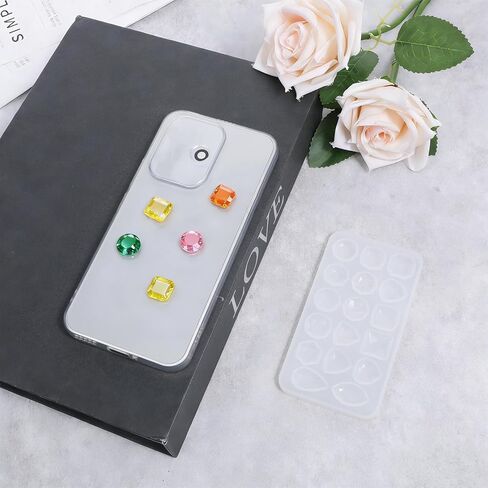 4 Pcs Resin Jewelry Molds Gemstone Silicone Resin Molds Clear Crystal Mold Jewelry Casting Mold for Making DIY Crafting, Earring, Pendant, Crafting Projects in Saudi Arabia