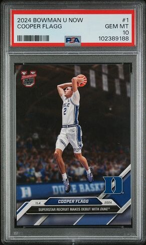 2024 Bowman U Cooper Flagg Rookie Card #1 Graded PSA 10 (Cert #102389188) Gem Mint – Duke Debut Basketball Card in Saudi Arabia