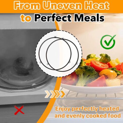 2 حزمة من حلقة دعم القرص الدوار للميكروويف مقاس 9.5 بوصة، تناسب صينية زجاجية مقاس 12.75 بوصة، بديلة لـ 5889W2A012F 5889W2A012D 5889W2A012P، متوافقة مع أجهزة الميكروويف MVH1670ST LMV1680BB in Kuwait