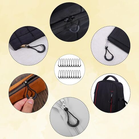 20PCS Zipper Pulls Set, Durable Zipper Pull Replacement Set, Easy-to-Install Zippers Pull Tab for Suitcases, Clothing, Jackets, Backpacks, Boots, Wallets, Coats, No Tools Required in Saudi Arabia