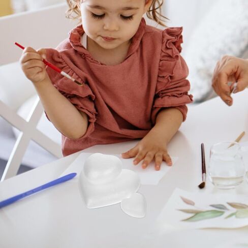 قلب إسفنجي من Angoily Craft، 3 قطع من كرات الإسفنج على شكل قلب، إكليل من البوليسترين لحفلات الزفاف DIY ترتيب الزهور في عيد الحب وديكورات الزفاف في يوم الزفاف والمشروعات الفنية لتزيين نماذج النحت in Kuwait