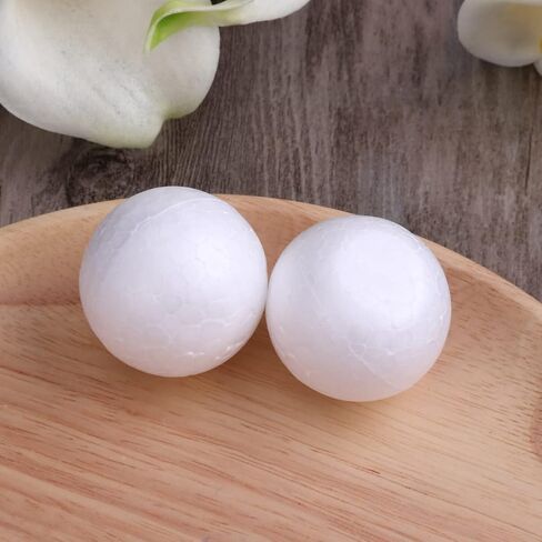VANZACK 10 Pack Craft Foam, White Polystyrene Smooth Round, Foam for Arts, Christmas, DIY for Home, Party Decorations, 1.6 Inches in Saudi Arabia