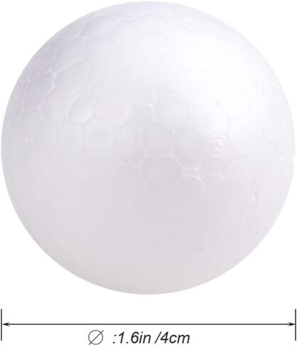 VANZACK 10 Pack Craft Foam, White Polystyrene Smooth Round, Foam for Arts, Christmas, DIY for Home, Party Decorations, 1.6 Inches in Saudi Arabia