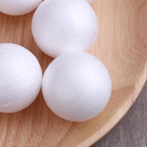 VANZACK 10 Pack Craft Foam, White Polystyrene Smooth Round, Foam for Arts, Christmas, DIY for Home, Party Decorations, 1.6 Inches in Saudi Arabia