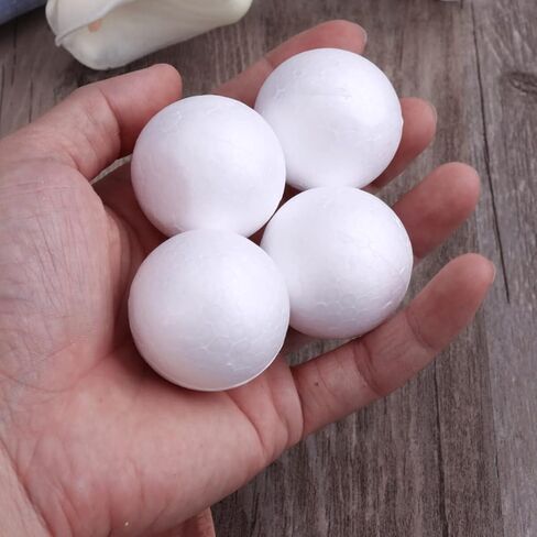 VANZACK 10 Pack Craft Foam, White Polystyrene Smooth Round, Foam for Arts, Christmas, DIY for Home, Party Decorations, 1.6 Inches in Saudi Arabia