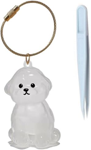 Keep Your Pet Close Every Day – Dog Hair Keepsake Keychain, Transparent Memorial Charm to Hold Fur, A Meaningful Daily Reminder for Dog Lover in Saudi Arabia