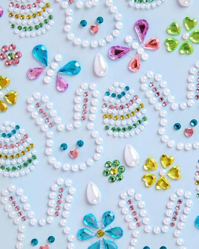 xo, Fetti Kids Easter Gem Set – 32 Sticker Set | Kids Party, Gems, Easter, Spring, Bunny, Eggs, Butterfly, Pastel, Jewels, Stickers, Face, Body, Basket in Saudi Arabia