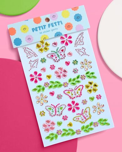 xo، جواهر وجه فراشة Fetti - 36 ملصقًا كريمًا | حفلة الأطفال الجنية، عيد الفصح، الربيع، الوردي الباستيل، مجوهرات الوجه، الزهرة in Saudi Arabia