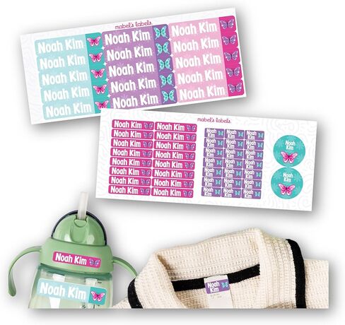 Mabel’s Labels Daycare Label Pack – 54 Laundry-Safe, Waterproof Kids’ Name Labels for Bottles, Baby Bottles, Sippy Cups, Bibs, soothers, Clothing, Shoes, and More! (Flower) in Saudi Arabia
