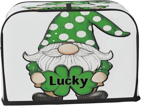 غطاء محمصة الخبز المكون من 4 شرائح من St.Patrick's Day، غطاء آلة الخبز لأجهزة المطبخ الصغيرة Spring Lucky Gnome مع جيوب، حماية من الغبار وبصمات الأصابع in Kuwait