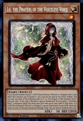 YU-GI-OH! Lo, The Prayers of The Voiceless Voice - PHNI-EN019 - Secret Rare - 1st Edition in Saudi Arabia