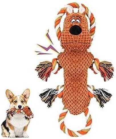 Dog Toy for Small, Middle Dogs, Dog Plush Toys, Squeaky Dog Toys with Crinkle Paper, Tug of War Dog Toys in Saudi Arabia