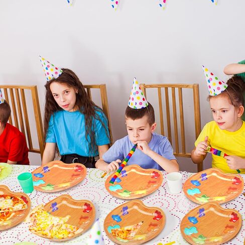 Honeydak 50 Pcs Art Birthday Party Decorations Paint Palette Shaped Paper Plates Bulk Art Plates for Paint Themed Party Decorations Supplies for Dessert Food Tableware Home Artists Baby Shower Favors in Saudi Arabia