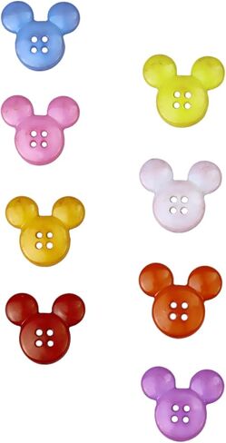 100 Pcs Mouse Head Ear Button Themed Sewing Buttons with 4 Holes for Cruise Line Enthusiasts in Saudi Arabia