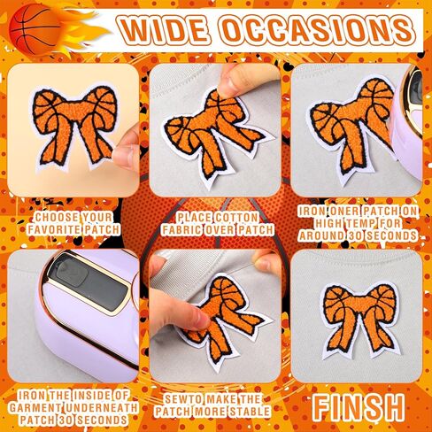 92 Pcs Basketball Iron on Letter Patches Bulk Cartoon Alphabet A to Z Numbers Basketball Bow Letter Heat Transfer Embroidery Patches for Hat Backpacks Clothing Jackets Decor Sports Lovers DIY Crafts in Saudi Arabia