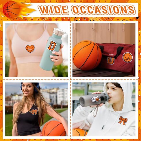 92 Pcs Basketball Iron on Letter Patches Bulk Cartoon Alphabet A to Z Numbers Basketball Bow Letter Heat Transfer Embroidery Patches for Hat Backpacks Clothing Jackets Decor Sports Lovers DIY Crafts in Saudi Arabia