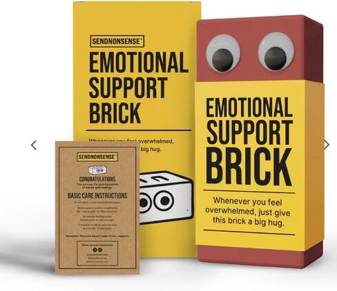 Emotional Support Brick – Funny Stress Relief Gag Gift | Sarcastic Office & Friendship Humor | Novelty Joke Gift in Saudi Arabia