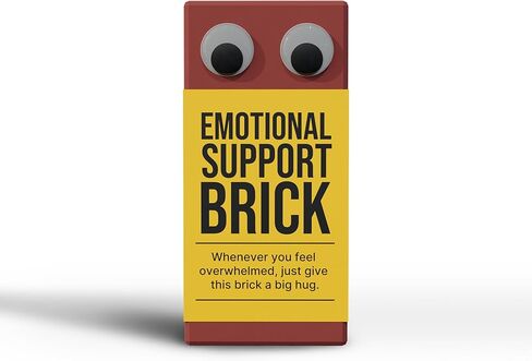 Emotional Support Brick – Funny Stress Relief Gag Gift | Sarcastic Office & Friendship Humor | Novelty Joke Gift in Saudi Arabia