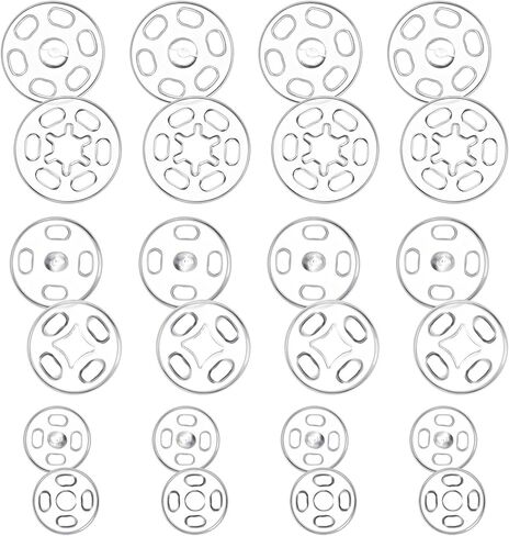 150 Pcs Clear Snaps for Sewing, 7/10/15mm Clear Plastic Buttons for Shirt Round Sewing Snaps and Fasteners for Backpacks, Shirts, Jackets, Suits, Jeans in Saudi Arabia