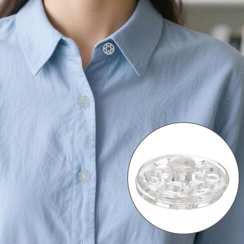 150 Pcs Clear Snaps for Sewing, 7/10/15mm Clear Plastic Buttons for Shirt Round Sewing Snaps and Fasteners for Backpacks, Shirts, Jackets, Suits, Jeans in Saudi Arabia