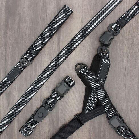Magnetic Quick Clip: Easy Fit Harness w/Flat Leash,Black,Medium in Saudi Arabia
