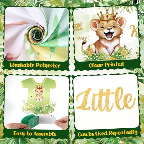 Lion Baby Shower Party Decorations A Little King is on His Way Banner Lion Birthday Decoration Baby Shower Honeycomb Centerpieces for Boy Wild Jungle Safari Gender Reveal Decoration in Saudi Arabia