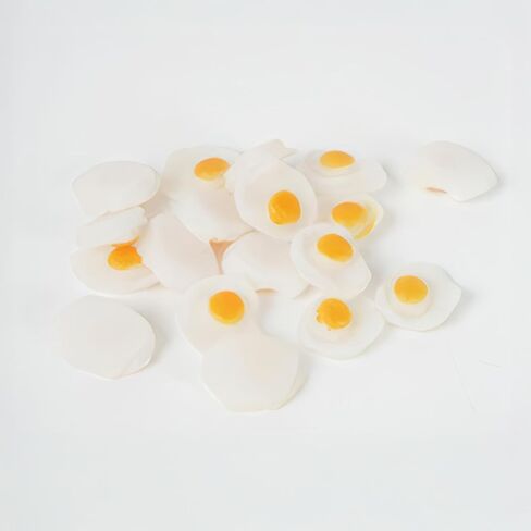 Miniature Fried Eggs Set (10 Pack) | 1:12 Scale Dollhouse Kitchen Food Accessories | Realistic Dollhouse Miniatures, Non-Edible in Saudi Arabia