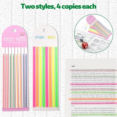 8 عبوات/1280 قطعة من ملاحظات Mahjong Finder، خط تمييز وشريط لاصق قابل للكتابة وشريط Mah Jong Card Rule Marker Reader مساعد استراتيجي للاعبين والمبتدئين، مجموعة إكسسوارات الهدايا in Saudi Arabia