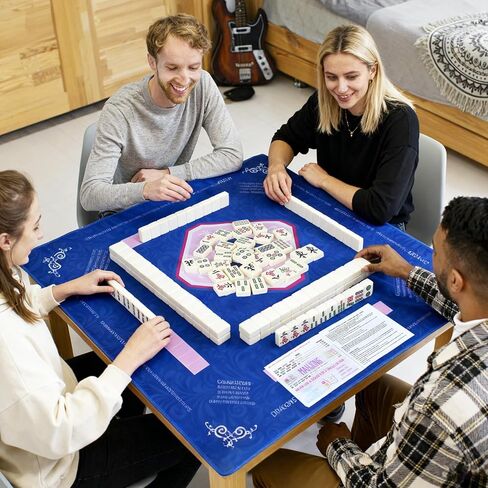 Mahjong Line Finder with Rules, 4 Pack White Mahjong Rules Helper Reader Beginner-Friendly Accessories in Kuwait
