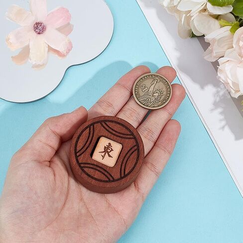 Wooden Mahjong Wind Indicator for Chinese or American Mahjong Play, Mah Jong Game Wind Bettor Game Direction Dice Essential Indicator Accessory for Professional and Casual Entertainment in Saudi Arabia