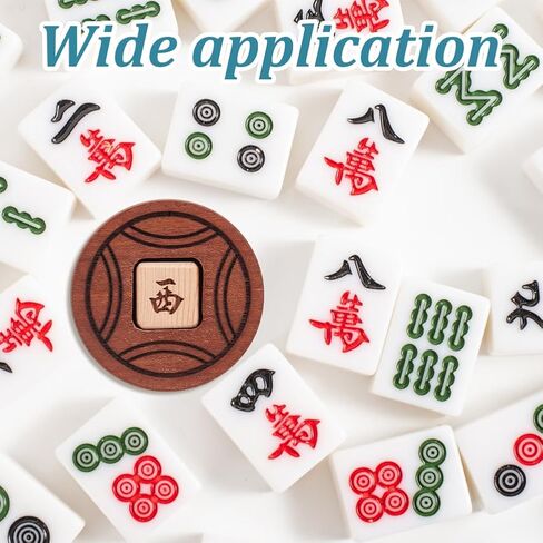 Wooden Mahjong Wind Indicator for Chinese or American Mahjong Play, Mah Jong Game Wind Bettor Game Direction Dice Essential Indicator Accessory for Professional and Casual Entertainment in Saudi Arabia