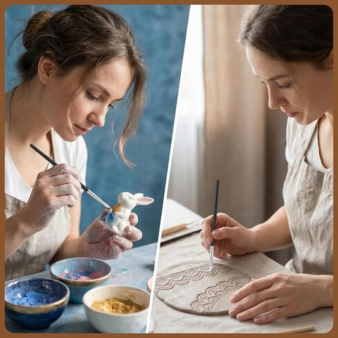 15 Pcs Silicone Paint Brushes for Crafts, 5 Shapes Head, Rubber Paint Pens Silicone Clay Tools Dotting Tools for Painting Pottery Nail Art Gouache Acrylic 0.11/0.20/0.31 inch in Saudi Arabia