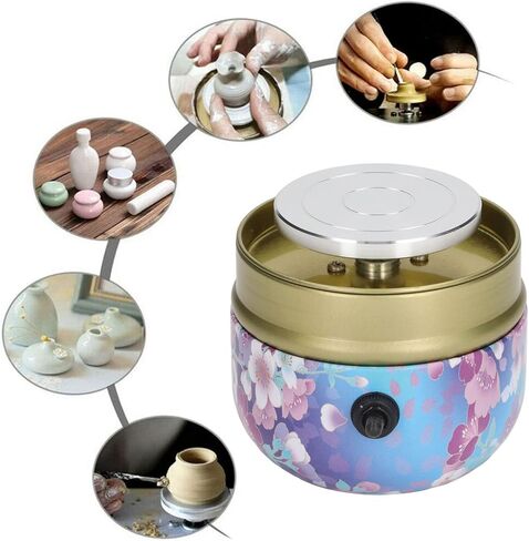 Mini Pottery Wheel Machine, Adjustable Speed Pottery Wheel Clay Tool with Tray for Kids, Beginners and Ceramics Art in Saudi Arabia