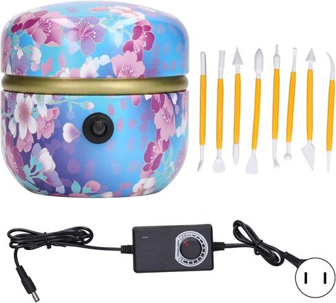 Mini Pottery Wheel Machine, Adjustable Speed Pottery Wheel Clay Tool with Tray for Kids, Beginners and Ceramics Art in Saudi Arabia