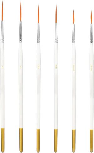 Fine Liner Watercolor Brushes 6Pcs Script Writer Brush For Acrylic Paints Highly Flexible Paint Brushes Extra Long Fine Point Tip Pinstriping Scroll Outlining Brush For Watercolor Gouache Oil Painting in Saudi Arabia