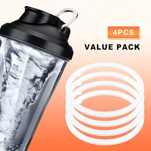 4PCS Gasket Replacement for VOLTRX Electric Protein Shaker Bottle 24oz, Silicone Sealing Ring Gaskets Seal Parts Leak-Proof,Replacement Seal Part for Spout Lid BPA-Free in Saudi Arabia