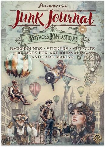 Stamperia - Junk Journal Stickers, Cut-Outs, and Backgrounds for Scrapbooks, Albums, Card Making, Bullet Journalling and More, Perfect for Hobbies, Crafts, and Gifting (Voyages Fantastiques) in Saudi Arabia