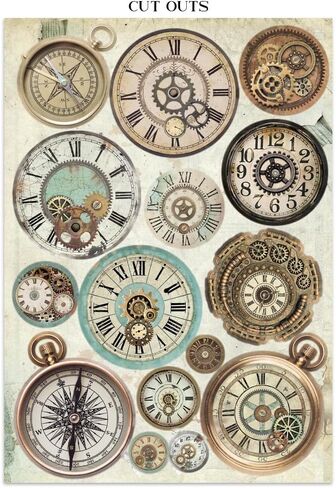 Stamperia - Junk Journal Stickers, Cut-Outs, and Backgrounds for Scrapbooks, Albums, Card Making, Bullet Journalling and More, Perfect for Hobbies, Crafts, and Gifting (Voyages Fantastiques) in Saudi Arabia
