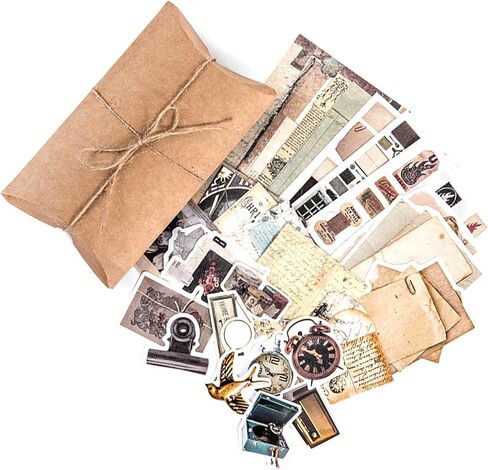 Vintage Scrapbook Stickers Set, 30 Sheets Retro Decorative Stickers for Journaling, Photo Album, Scrapbooking Supplies in Saudi Arabia