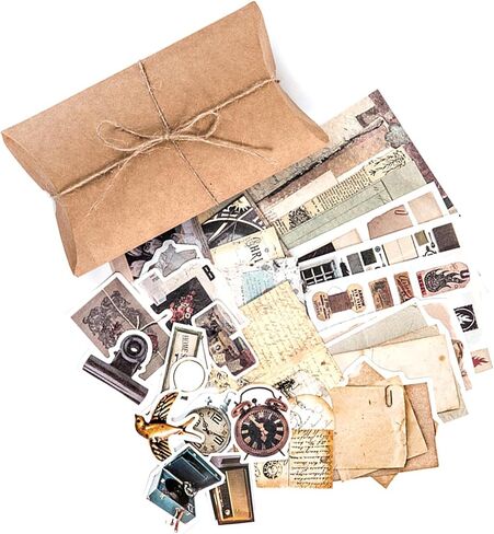 Vintage Scrapbook Stickers Set, 30 Sheets Retro Decorative Stickers for Journaling, Photo Album, Scrapbooking Supplies in Saudi Arabia