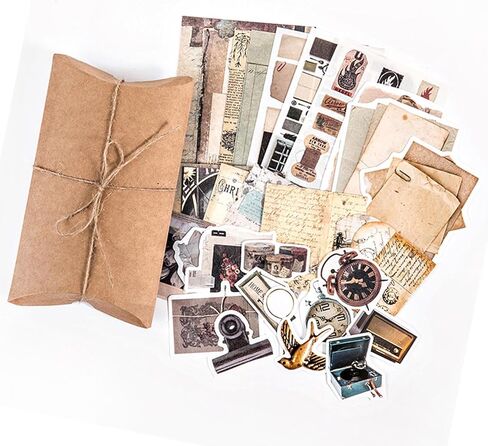 Vintage Scrapbook Stickers Set, 30 Sheets Retro Decorative Stickers for Journaling, Photo Album, Scrapbooking Supplies in Saudi Arabia
