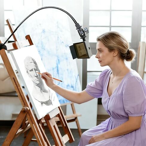 أداة رسم كاميرا لوسيدا، جهاز عرض رسم بصري، تركيب من نوع البازلاء قابل للتعديل 360 درجة، مساعد رسم شفاف للفنانين والأطفال والبالغين والمبتدئين in Kuwait