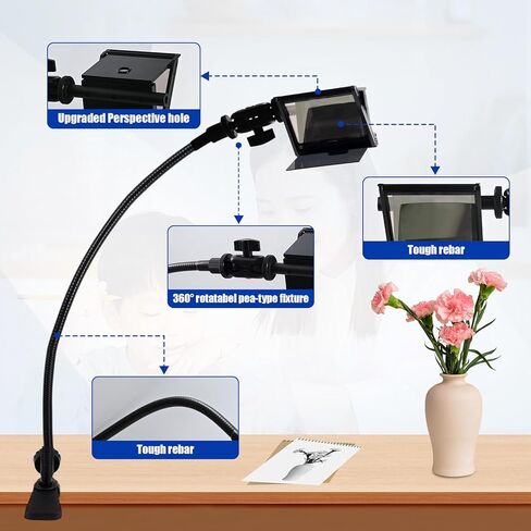 أداة رسم كاميرا لوسيدا، جهاز عرض رسم بصري، تركيب من نوع البازلاء قابل للتعديل 360 درجة، مساعد رسم شفاف للفنانين والأطفال والبالغين والمبتدئين in Kuwait