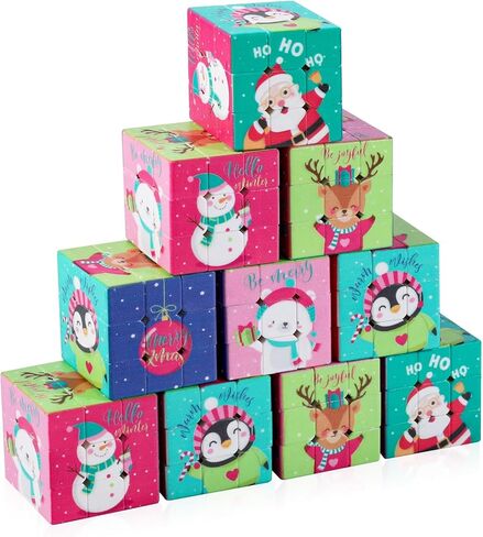 24 Pack Premium Valentine's Day Mini Cubes Set with Cards & Bags, 3x3x3 Puzzle Cubes (1.18 Inch) Heart-Themed Classroom Exchange Gifts, Valentines Gift, Bulk Party Favors, Goodie Bag Stuffers for Kids in Saudi Arabia