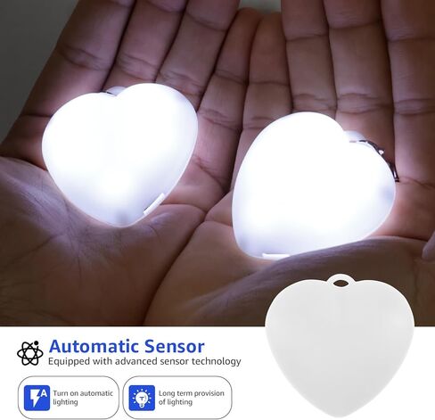 2Pcs Purse Glow Heart Light, LED Automatic Sensor Handbag Lights, Touch Activated Bag Light, Mini Handbag Purse Lamp for Purse Women Girls (Love) in Saudi Arabia